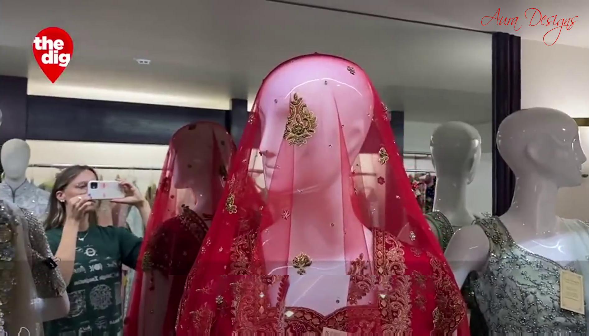 Load video: CBS News Segment The Dig Showcasing Aura Designs a branch of Bombay Bridal located in Long Island, NY